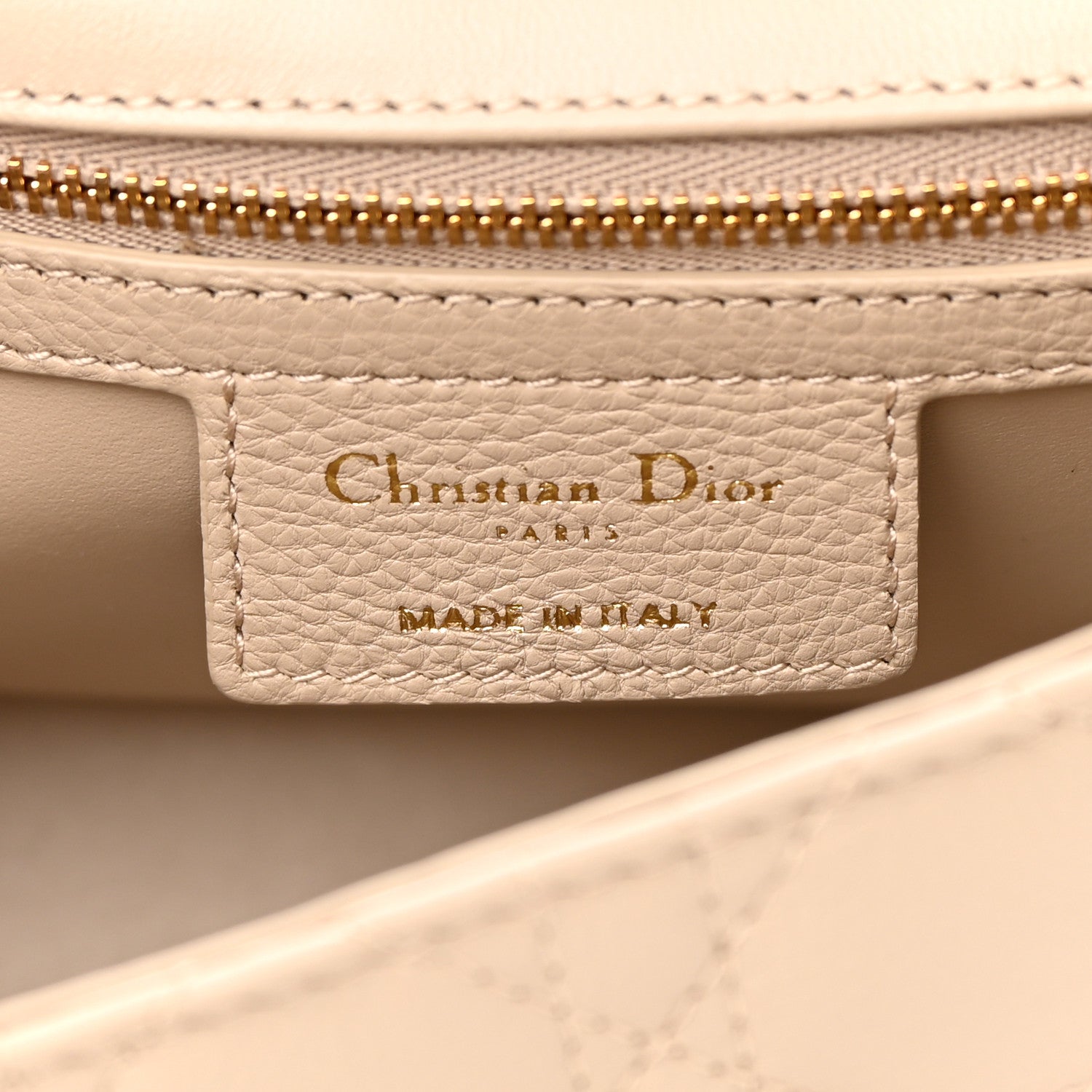 Christian Dior Calfskin Cannage Medium Caro Bag Beige 6 of 13