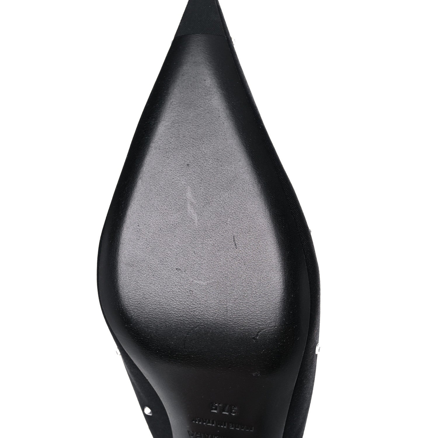 Balenciaga Satin Crystal Embellished Knife Mules 37.5 Black 10 of 10