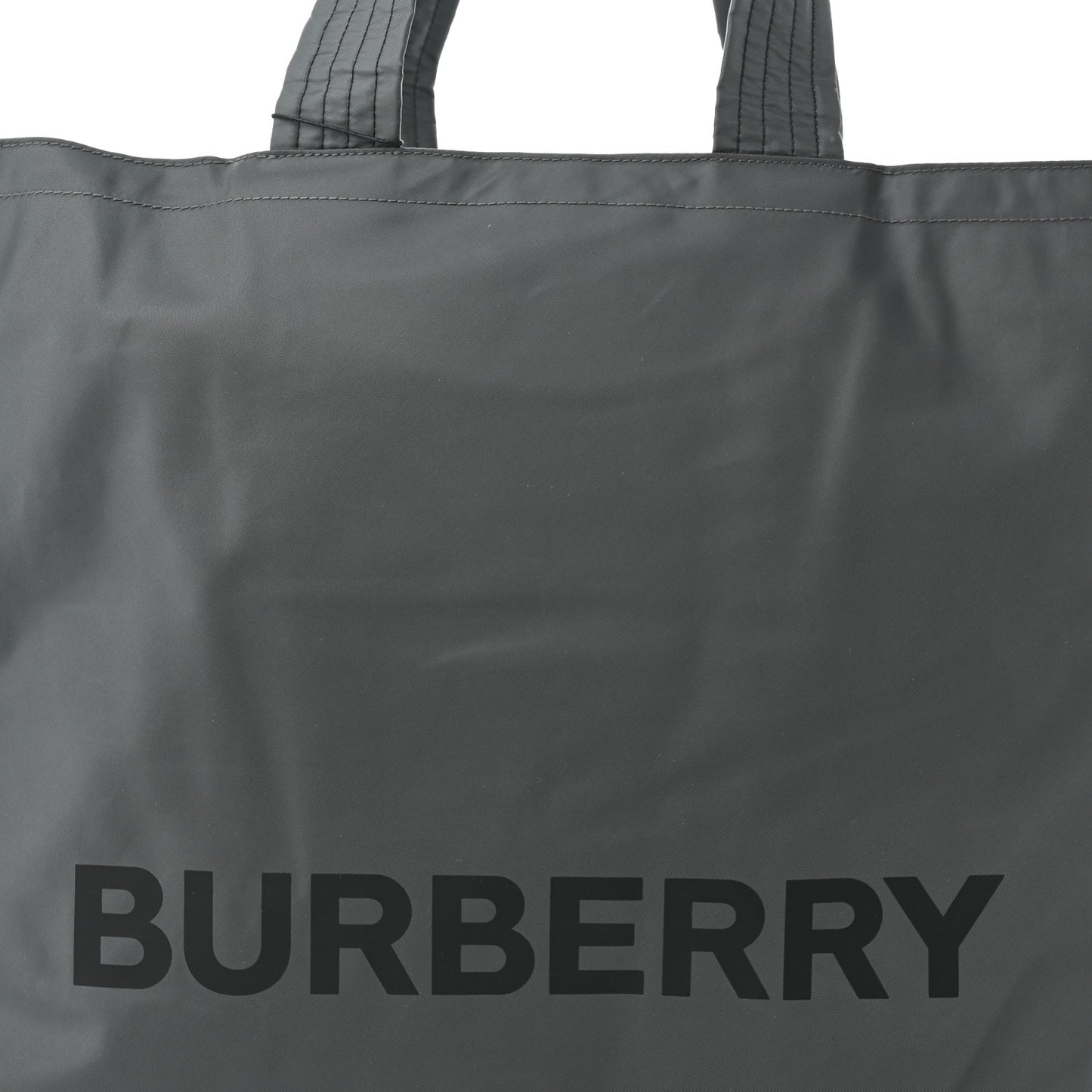 Nylon Logo Trench Tote Bag Grey