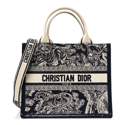 Christian Dior Calfskin Dioriviera Toile De Jouy Small Book Tote With Strap Blue Multicolor 1 of 10