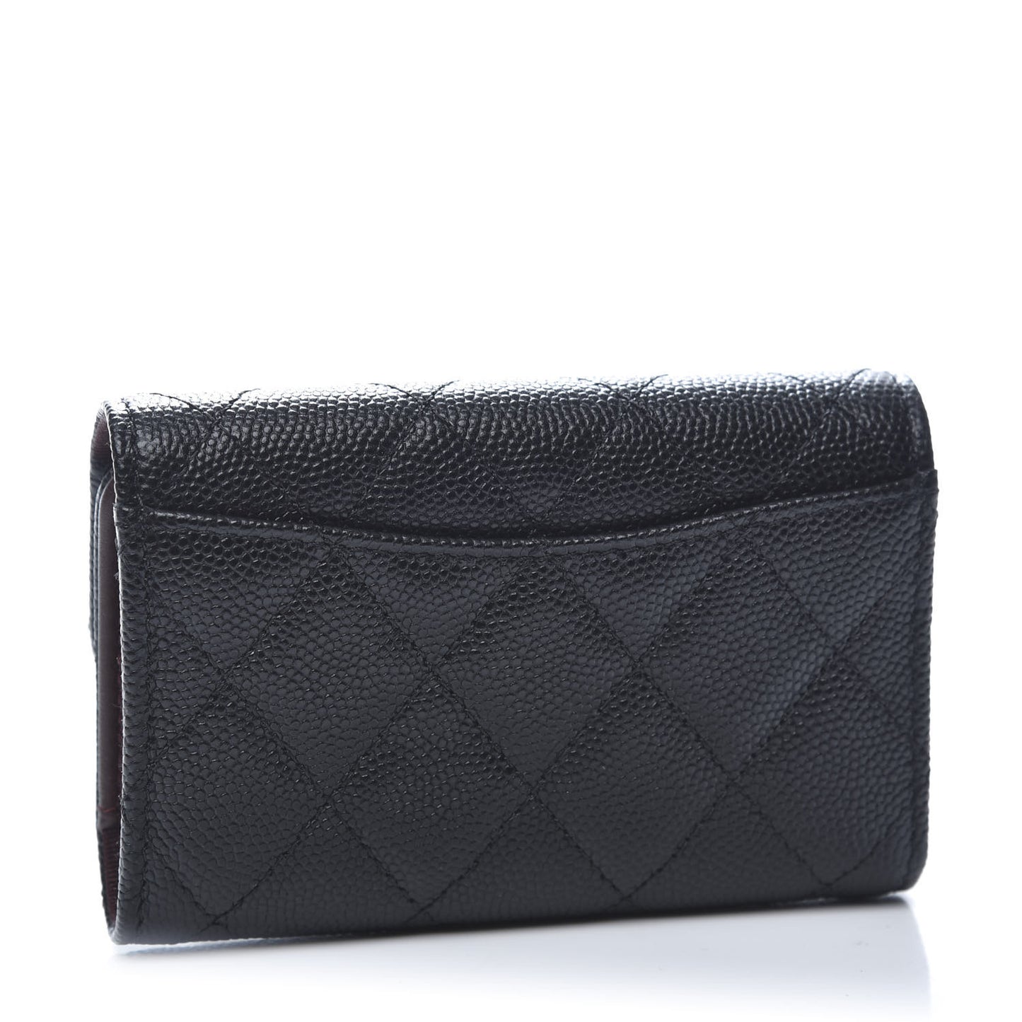 Caviar Quilted Classic 4 Key Holder Wallet Black