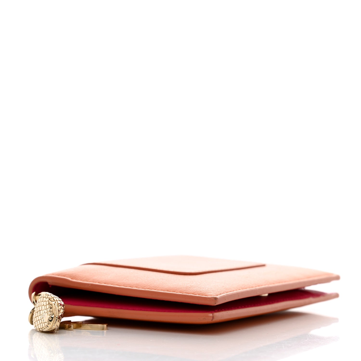 Bulgari Serpenti Calfskin Forever Card Case Coral 4 of 9