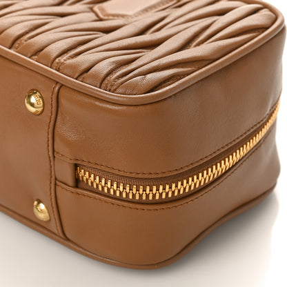 Miu Miu Nappa Matelasse Large Arcadie Top Handle Bag Caramel 8 of 8
