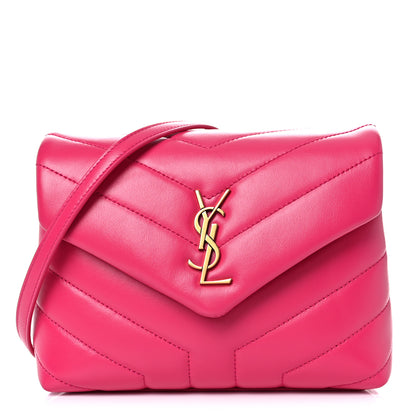 Saint Laurent Calfskin Y Quilted Monogram Toy Loulou Crossbody Bag Freesia 1 of 10