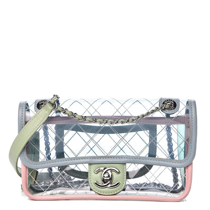 Chanel Lambskin PVC Quilted Mini Coco Splash Flap Blue Green 1 of 11