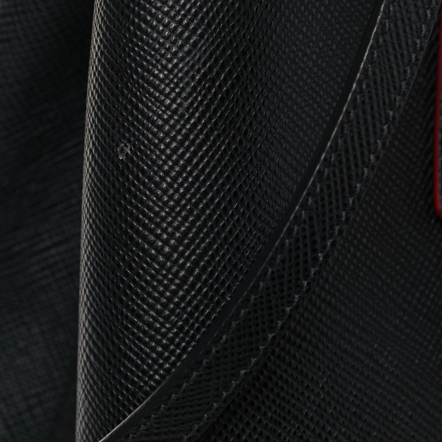 Prada Saffiano Cuir Small Double Bag Black Fuoco 12 of 13