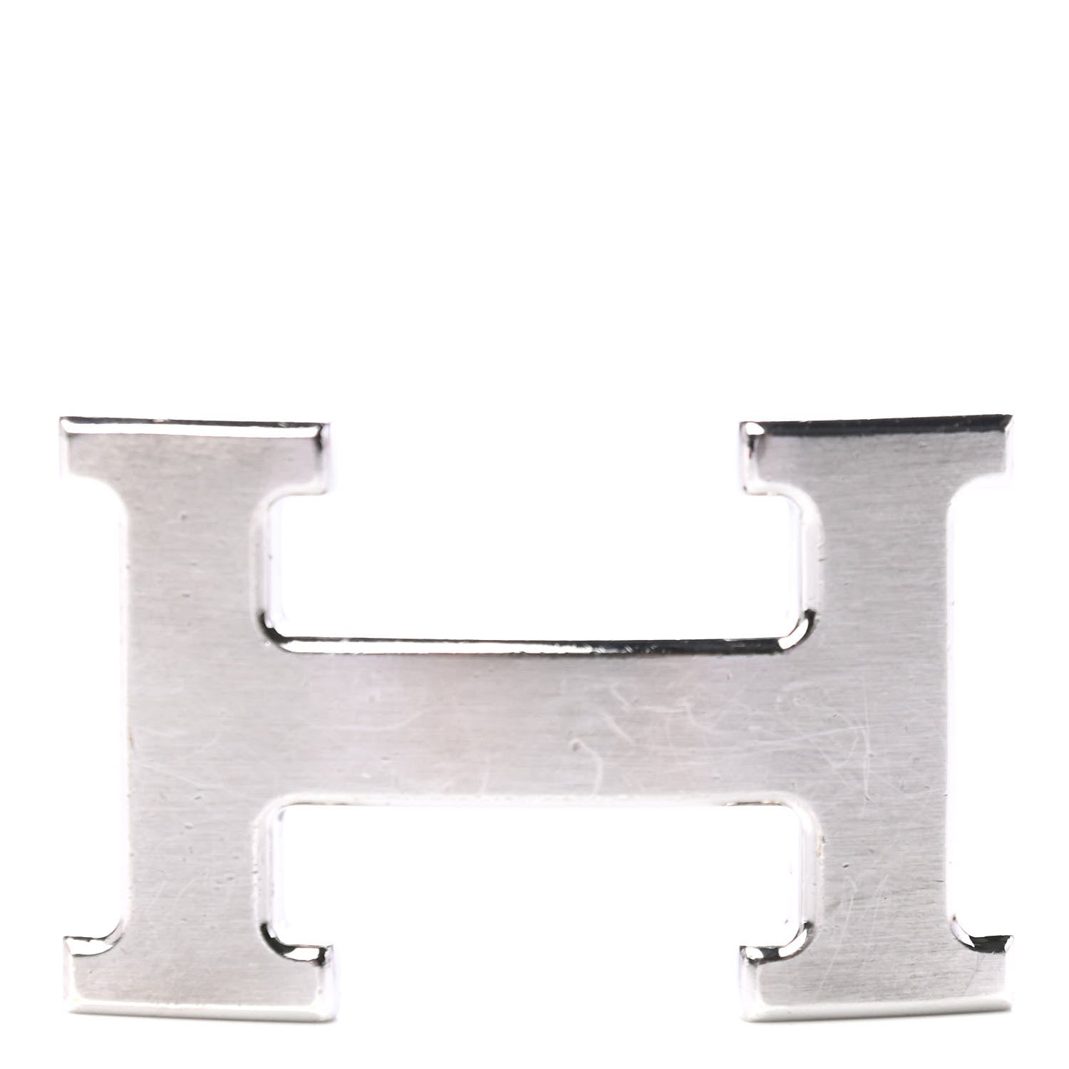 Hermes Brushed Palladium 32mm H Belt Buckle 1 of 3