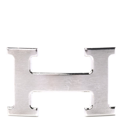 Hermes Brushed Palladium 32mm H Belt Buckle 1 of 3