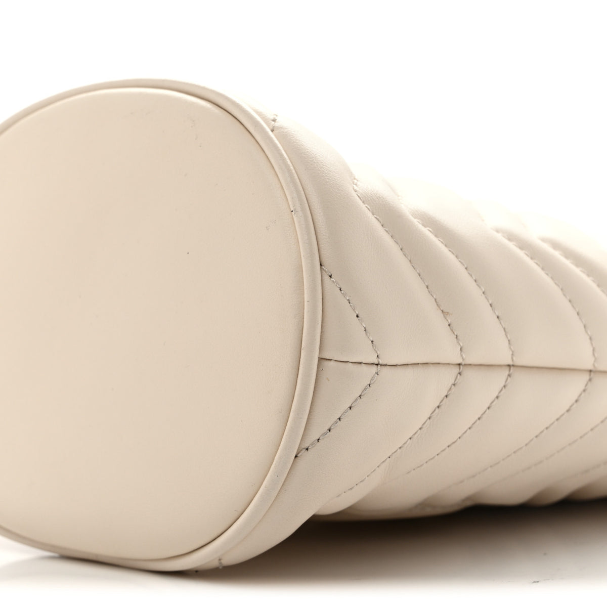 Gucci Calfskin Matelasse Mini GG Marmont 2.0 Bucket Bag White 10 of 13