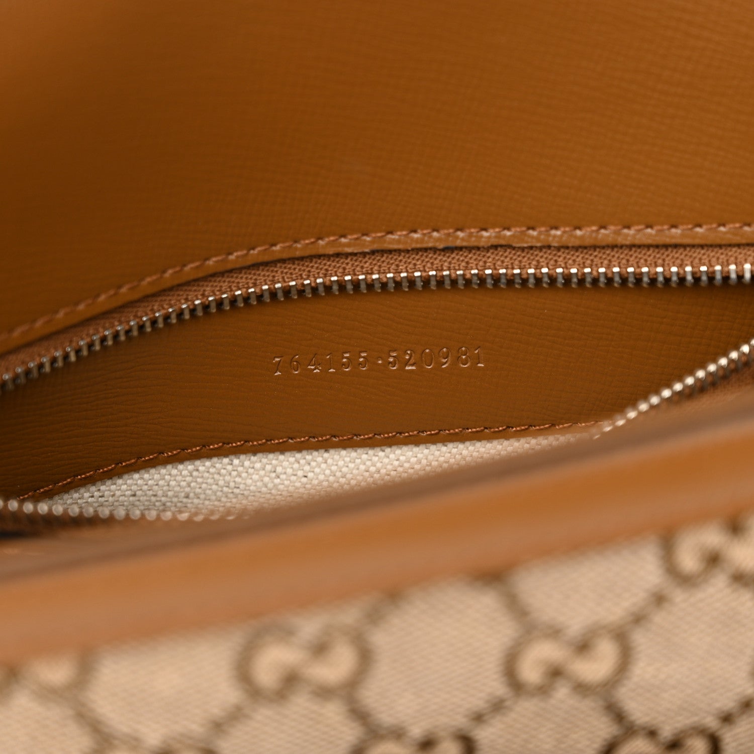 Gucci Monogram Small Horsebit 1955 Asymmetric Shoulder Bag Beige Brown Sugar 7 of 10
