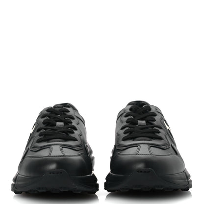 Gucci Dali Soft Calfskin Cut Out Interlocking G Mens Rhyton Sneakers 11 Black Ivoire 3 of 10