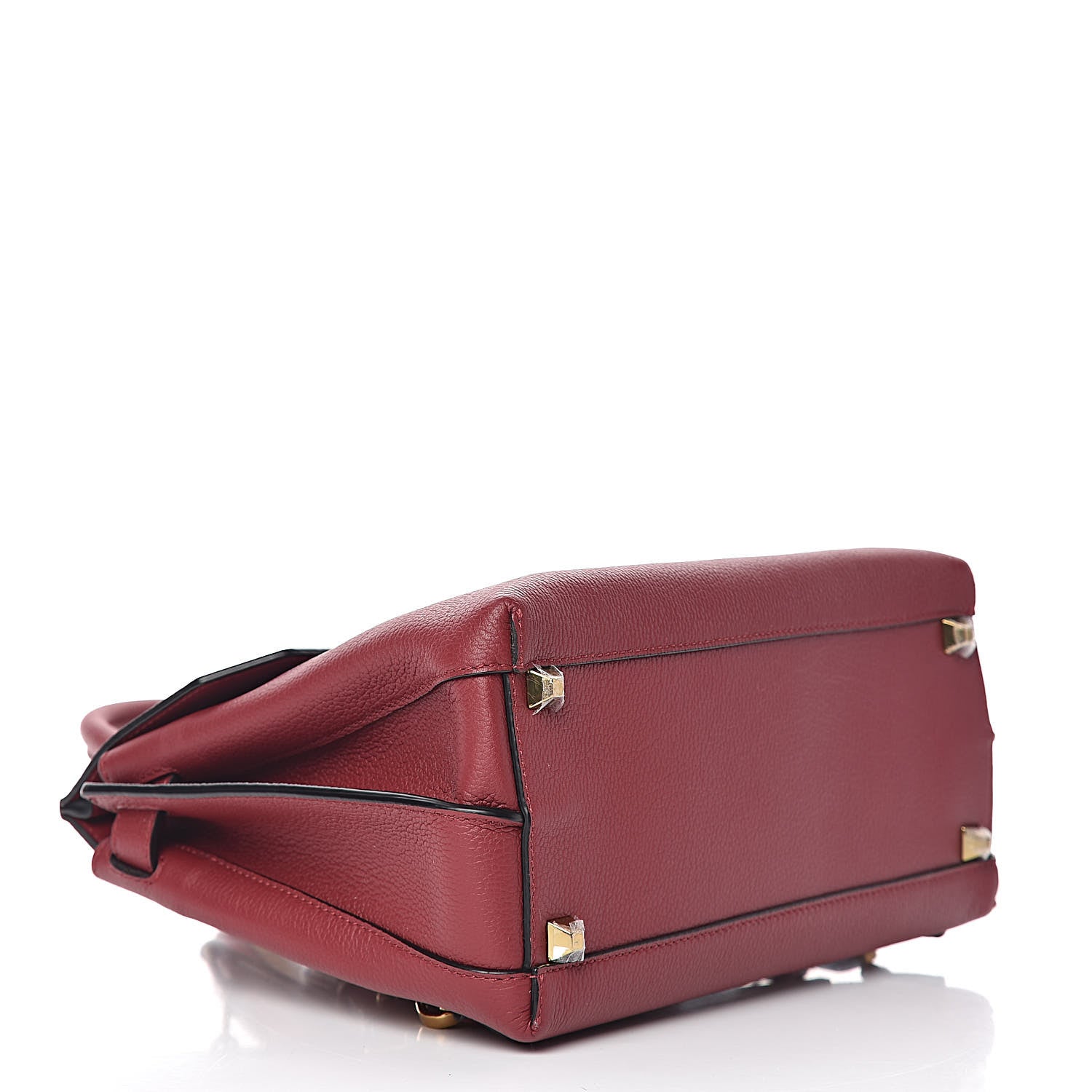 MCM Grained Calfskin Milla Convertible Backpack Scooter Red 4 of 12