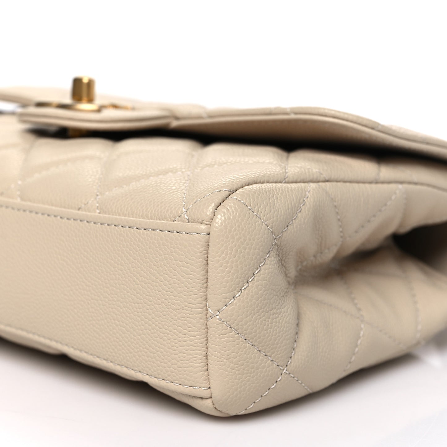 Caviar Quilted Small Coco First Flap Beige