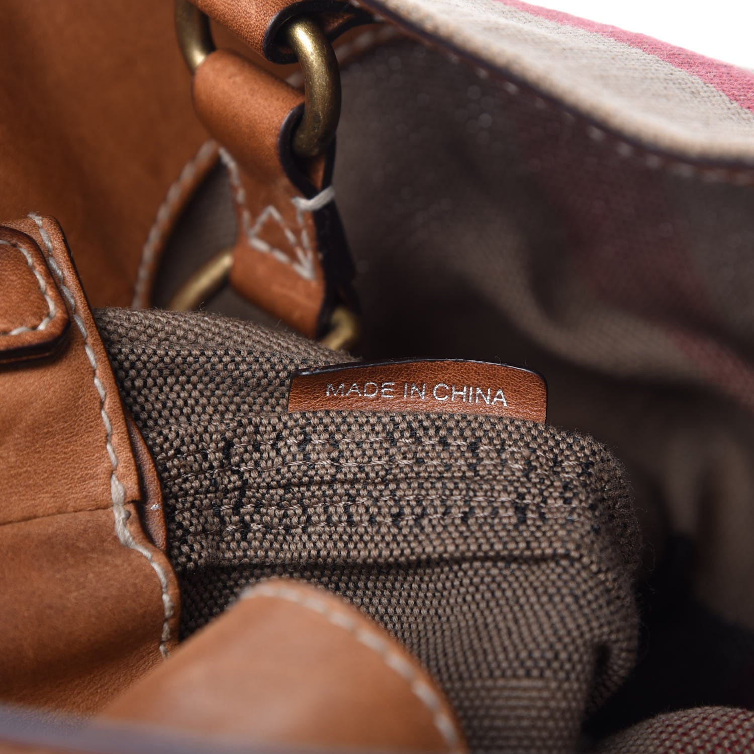 Burberry Canvas Mega Check Medium Ashby Hobo Saddle Brown 9 of 10