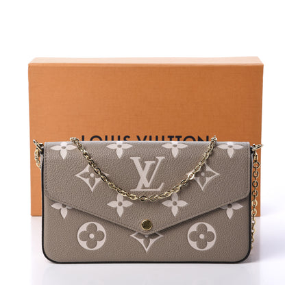 Louis Vuitton Empreinte Monogram Giant Felicie Pochette Tourterelle Creme 12 of 12