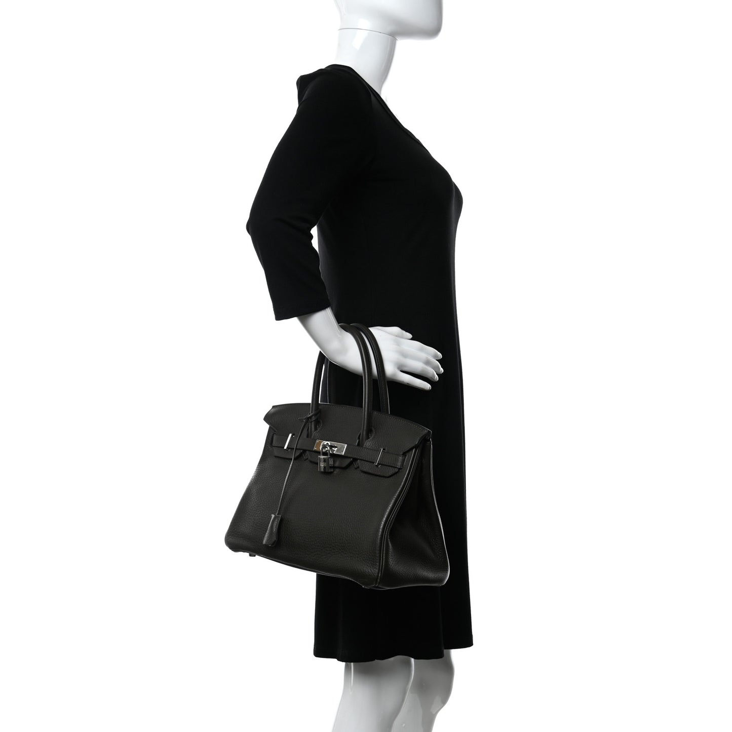 Taurillon Clemence Birkin 30 Vert Bronze