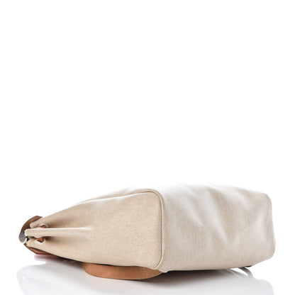 Hermes Toile Vache Calfskin Herbag 30 PM Backpack Natural 5 of 15