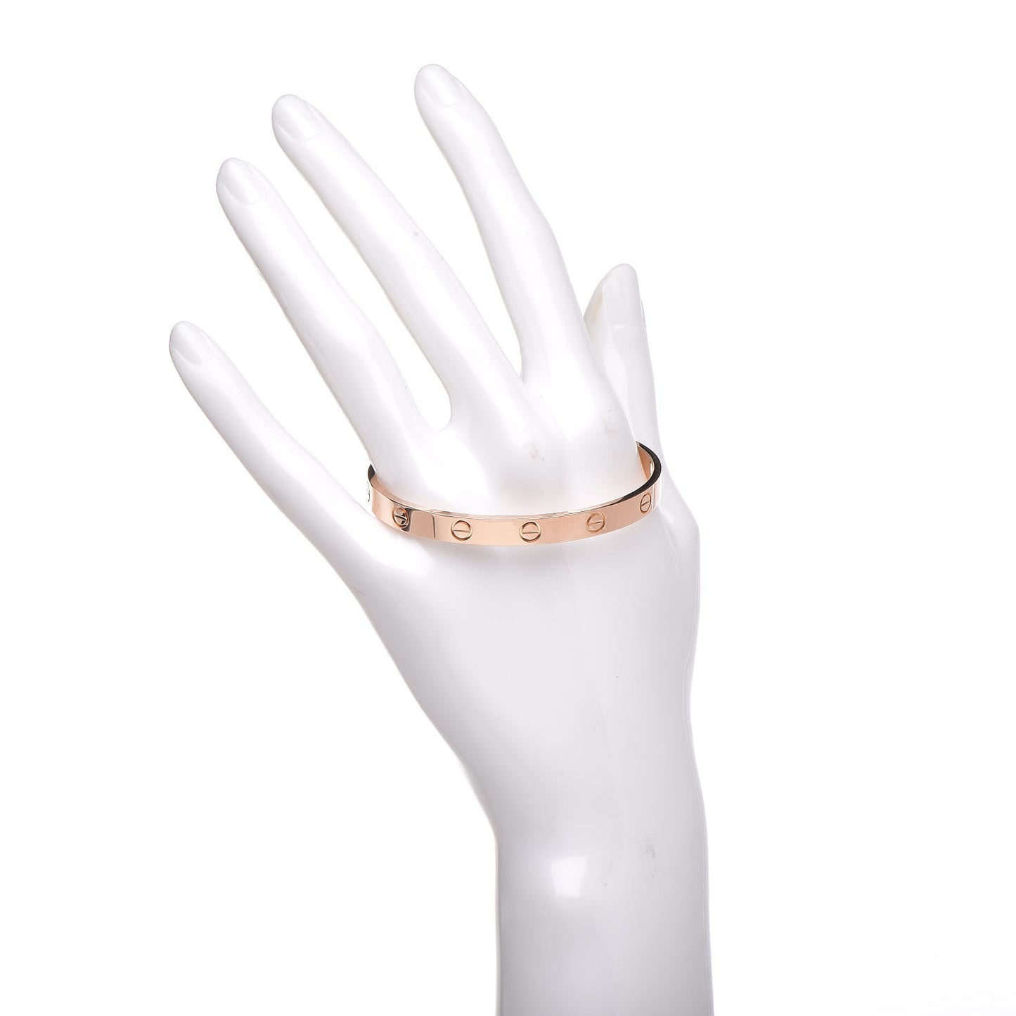 18K Pink Gold LOVE Cuff Bracelet 17