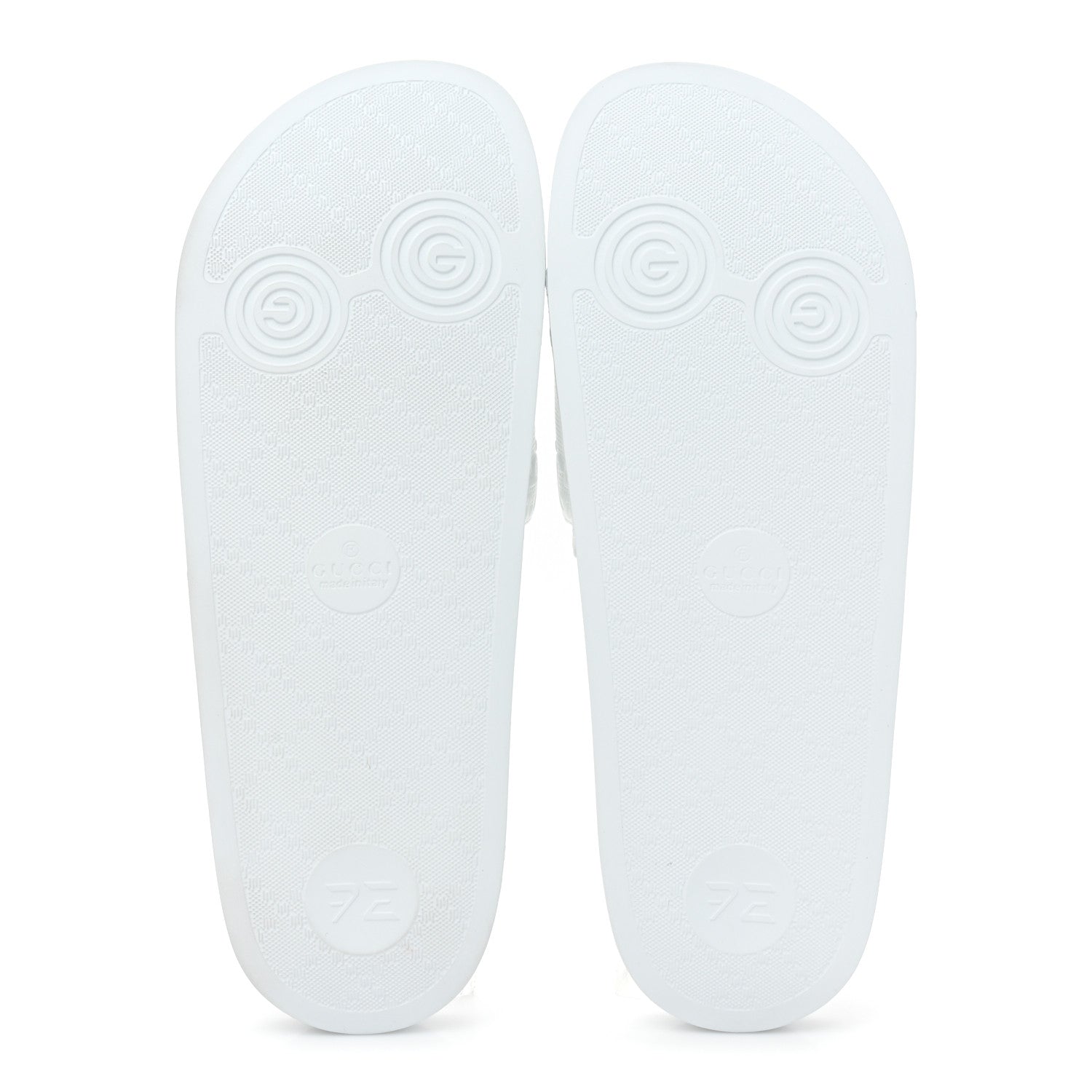 Gucci Rubber GG Monogram Mens Slide Sandals 10 White 5 of 8