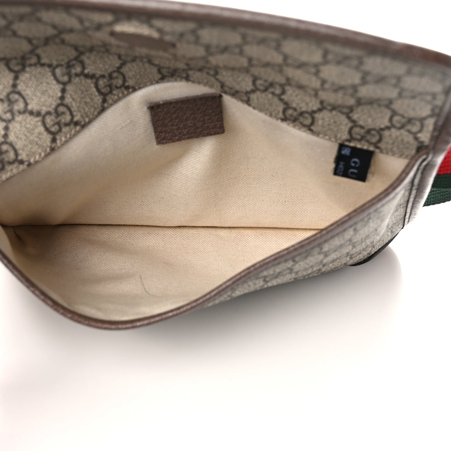 GG Supreme Monogram Neo Vintage Web Belt Bag Brown