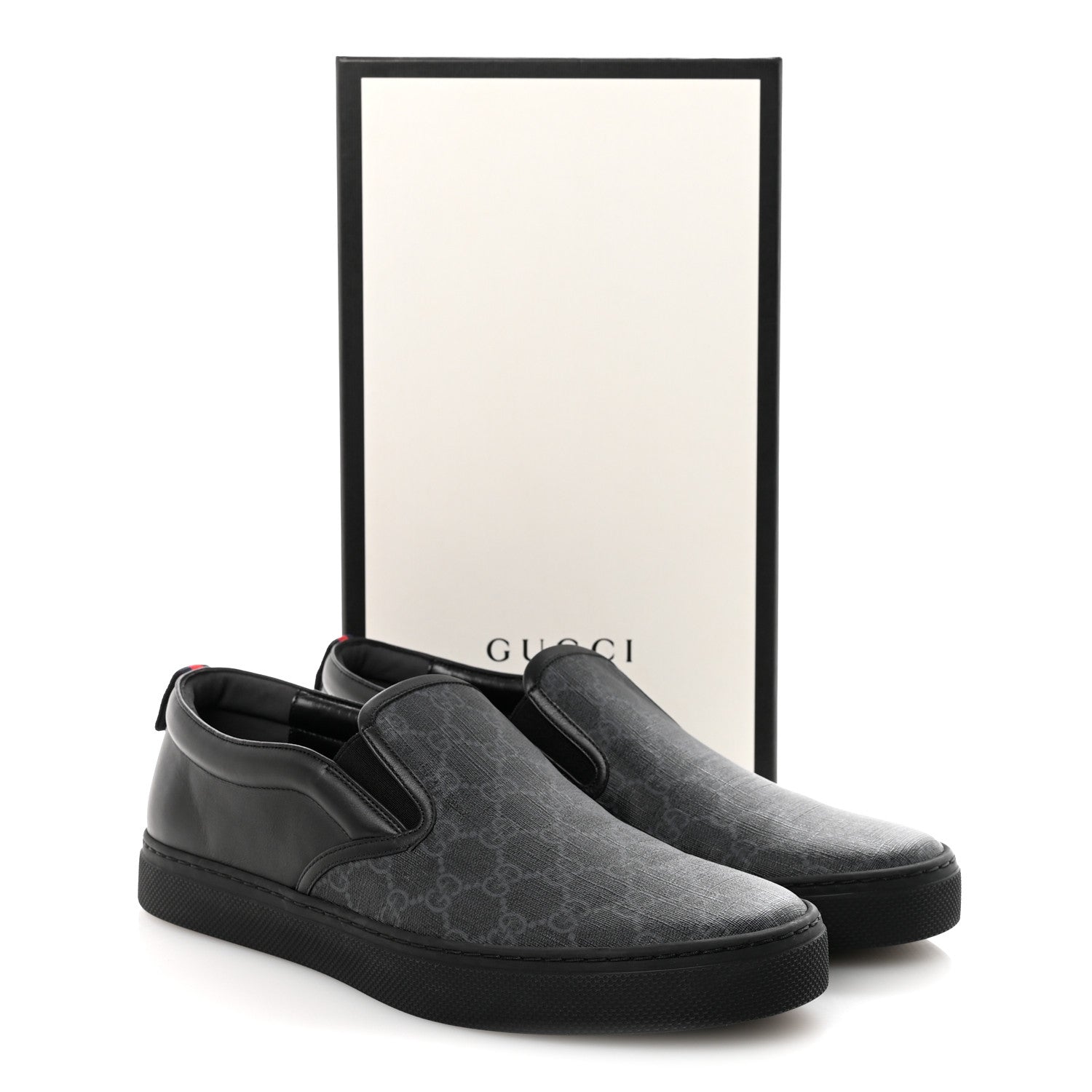Gucci GG Supreme Monogram Mens Slip On Sneaker 12 Black 10 of 10