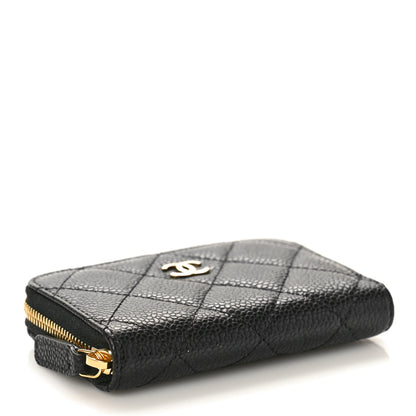 Chanel Caviar Quilted Classic Zipped Coin Purse Black 4 of 10