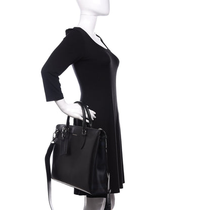 Burberry Textured Calfskin Bermondsey Business Briefcase Black 3 of 12