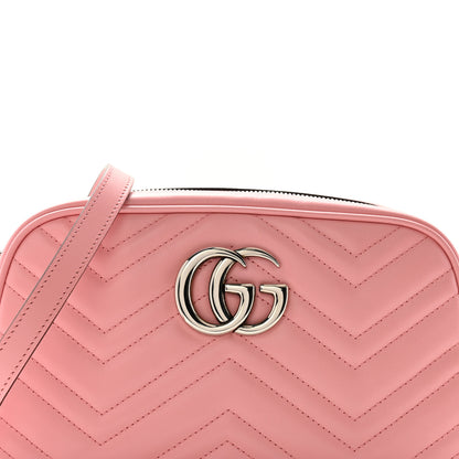 Gucci Calfskin Matelasse Small GG Marmont Chain Shoulder Bag Perfect Pink 8 of 10