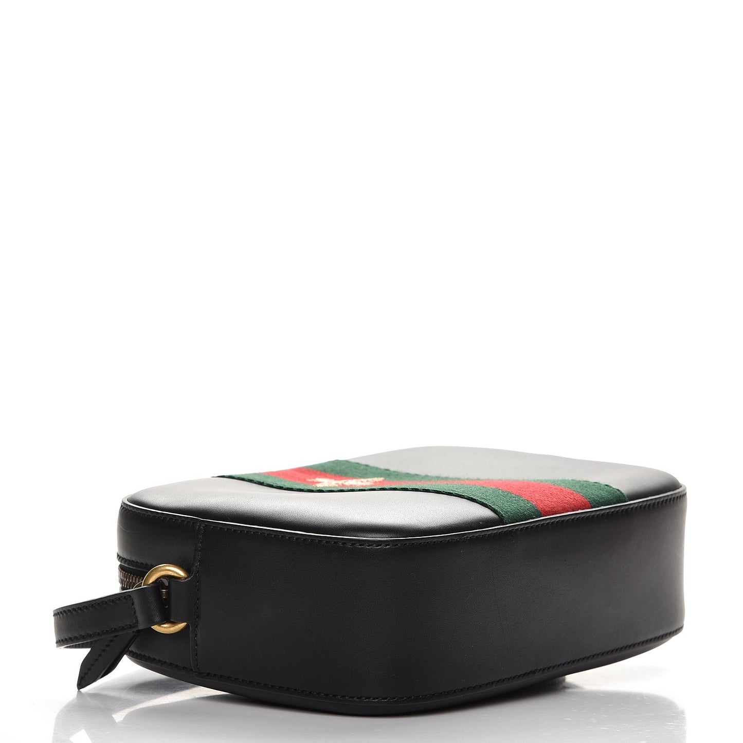 Calfskin Web Small Webby Bee Shoulder Bag Black