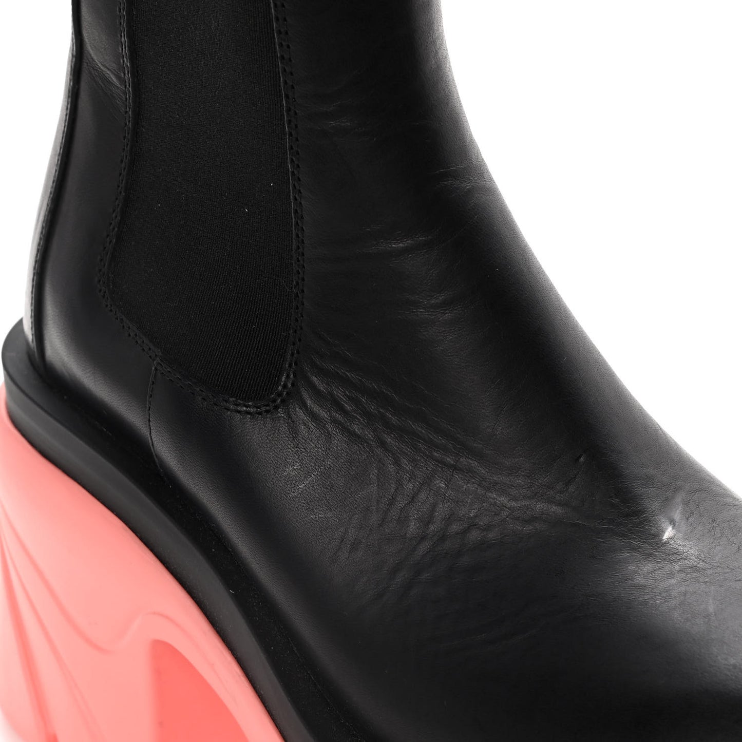 Calfskin The Flash Chelsea Boots 36.5 Black Flamingo