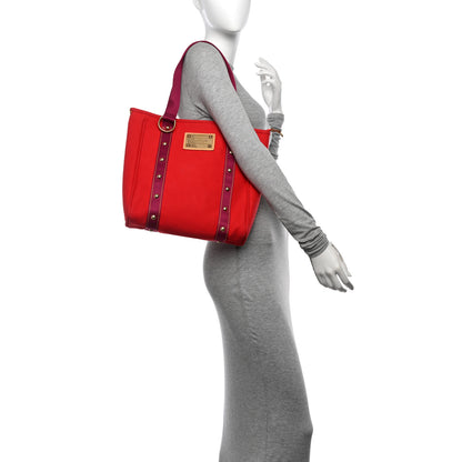 Louis Vuitton Toile Antigua Cabas MM Red Pink 2 of 11