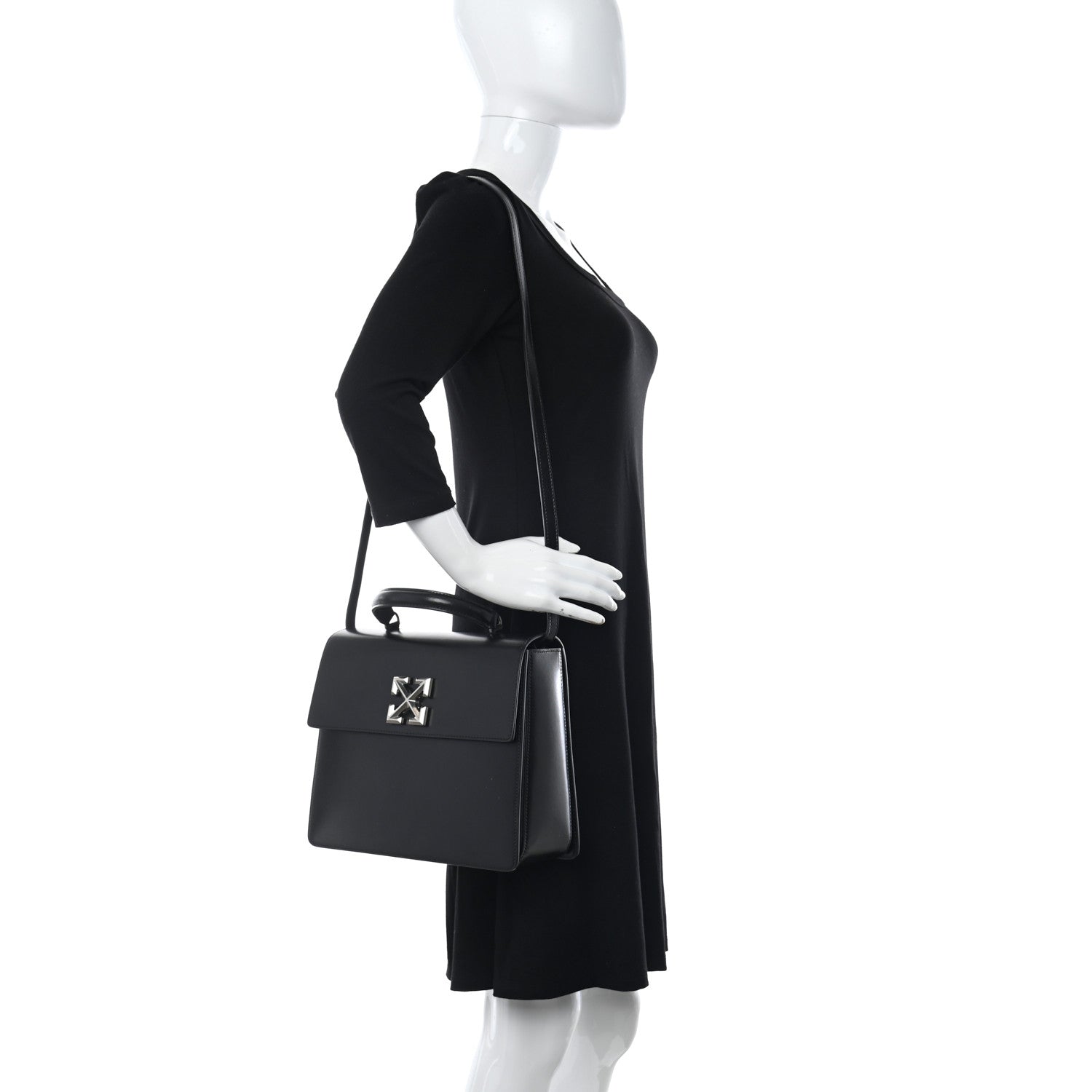 Off-White Calfskin 2.8 Jitney Bag Black 2 of 10