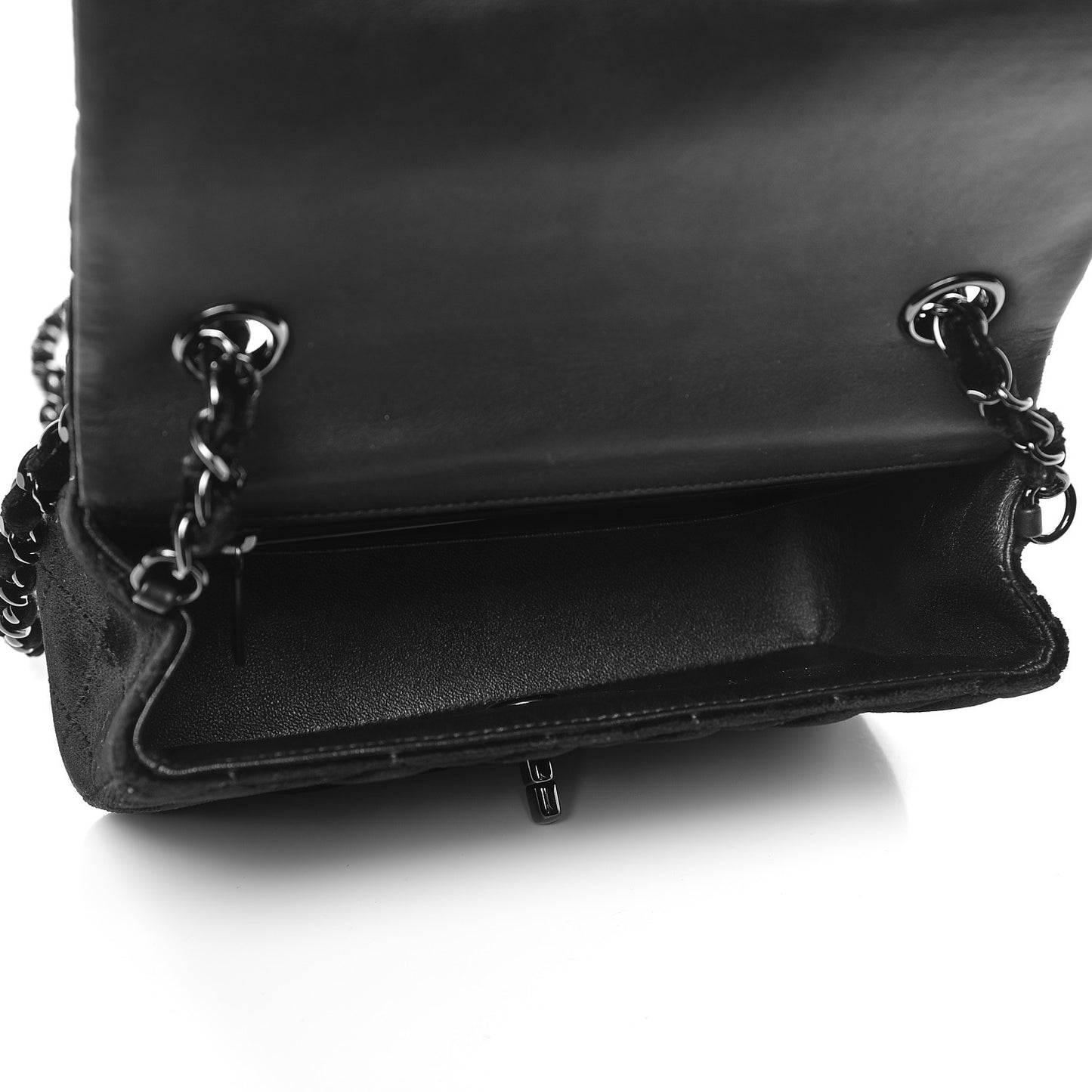 Velvet Quilted Mini Rectangular Flap So Black