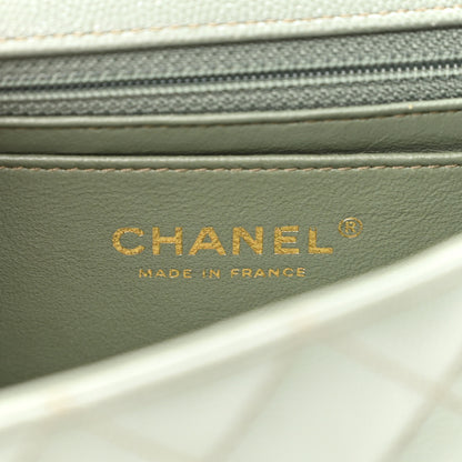Chanel Iridescent Caviar Quilted Mini Rectangular Flap Green 5 of 10