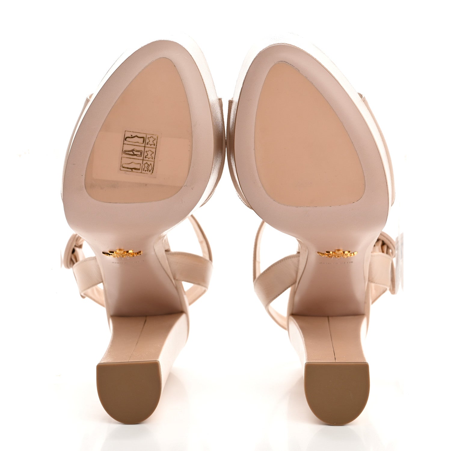 Prada Vernice Saffiano Embossed Platform Sandals 41 Beige 6 of 10