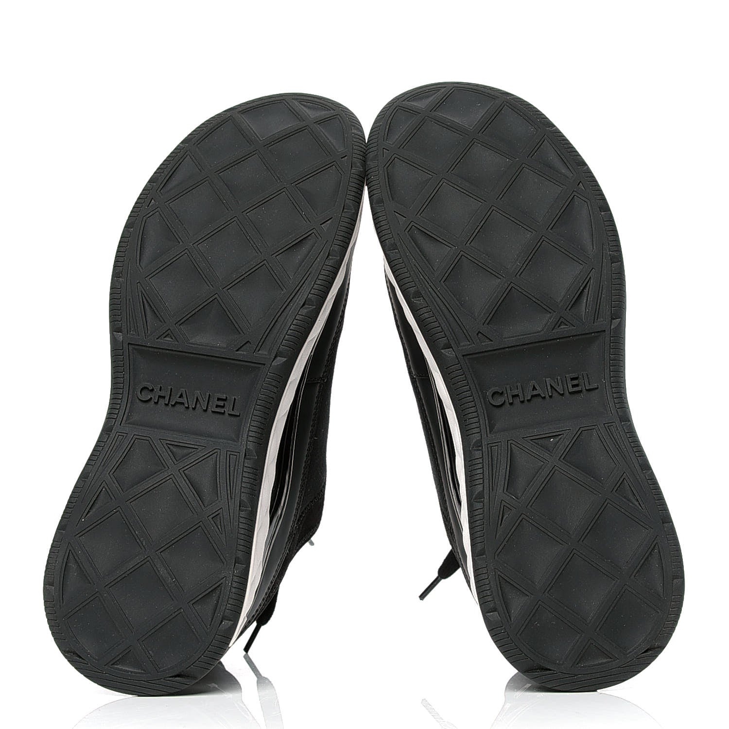 Chanel Velvet Calfskin Mixed Fibers CC Sneakers 40.5 Black 4 of 4