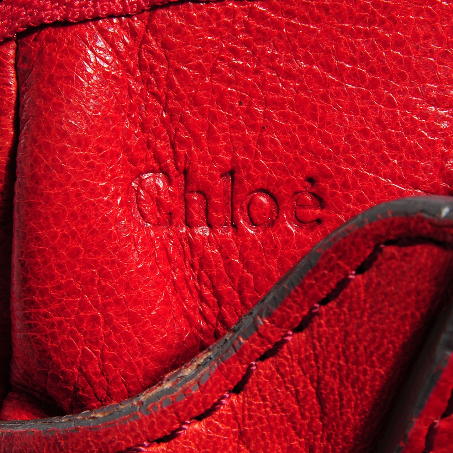 Leather Heloise Satchel Red
