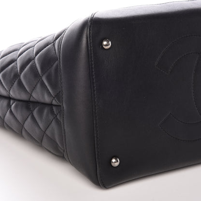 Chanel Calfskin Quilted Small Easy Shopping Tote Black 8 of 9