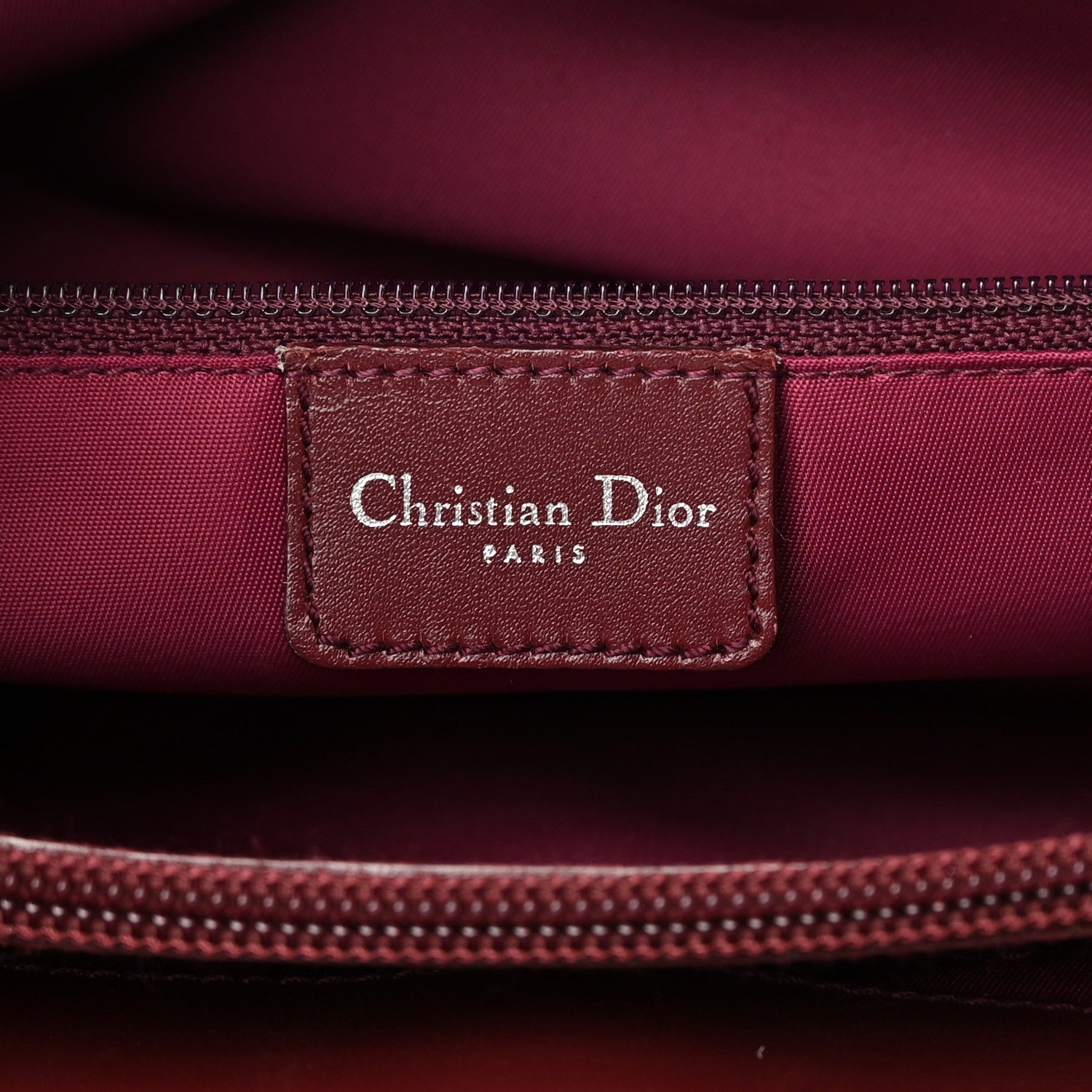 Christian Dior Calfskin Monogram Jeans Pocket Tote Red 6 of 17
