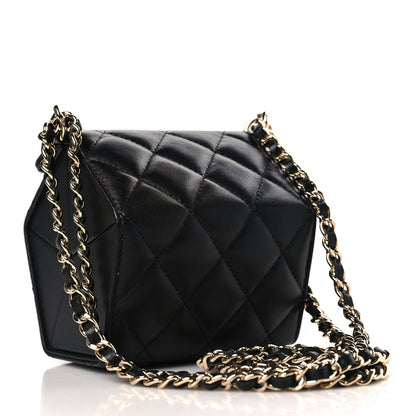 Chanel Lambskin Quilted Foldable Jewelry Box With Chain Black 4 of 11