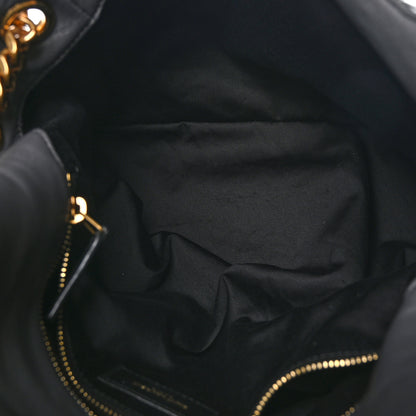 Saint Laurent Calfskin Quilted Medium Loulou Puffer Monogram Chain Satchel Storm 5 of 10
