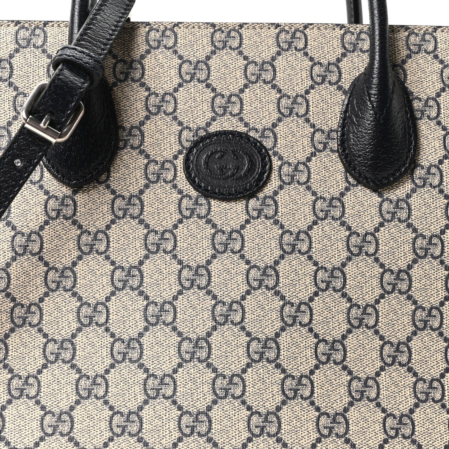 Gucci GG Supreme Monogram Azalea Calfskin Small Retro Interlocking G Tote Bag 8 of 10