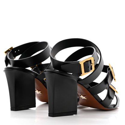 Christian Dior Calfskin Double D 70mm Sandals 35.5 Black 4 of 7