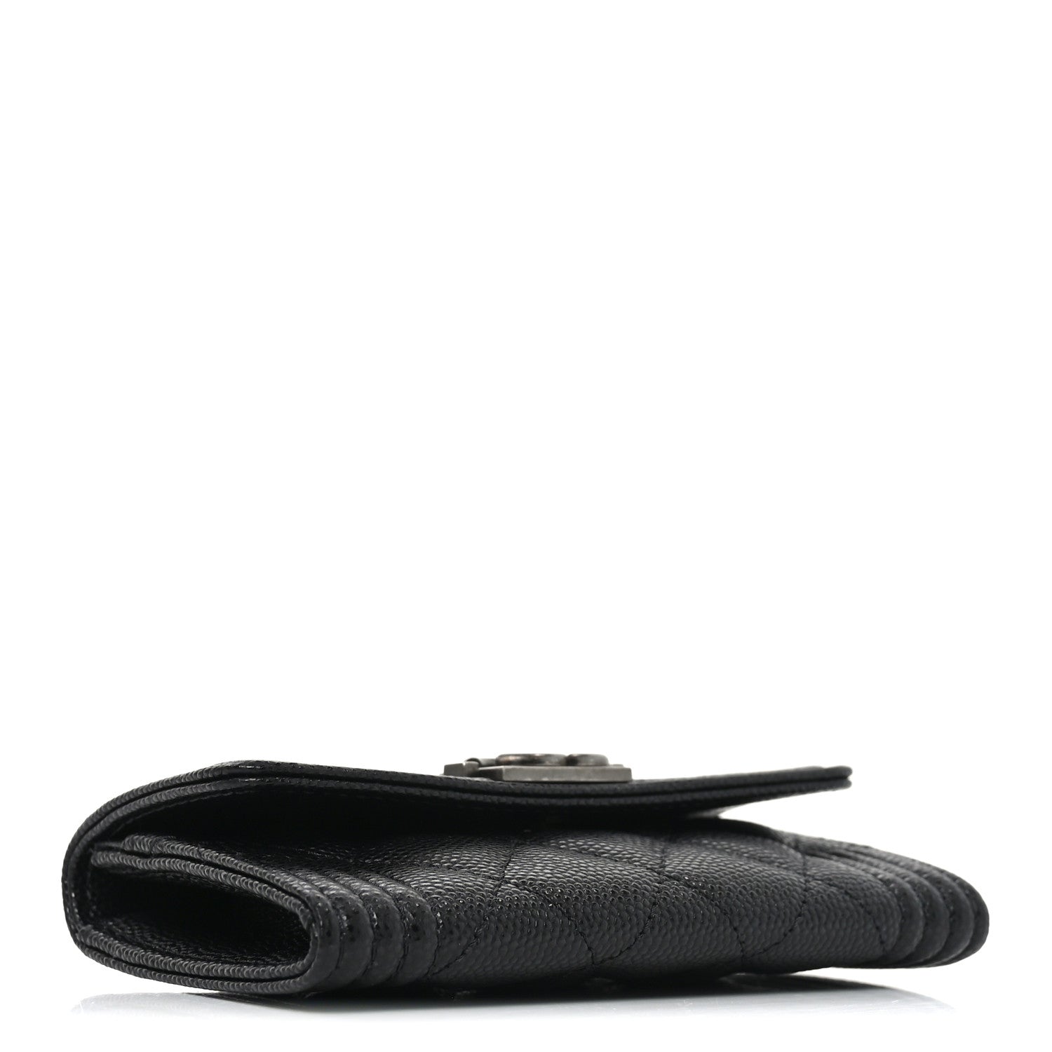 Chanel Caviar Quilted Boy Flap Card Holder Black 4 of 9