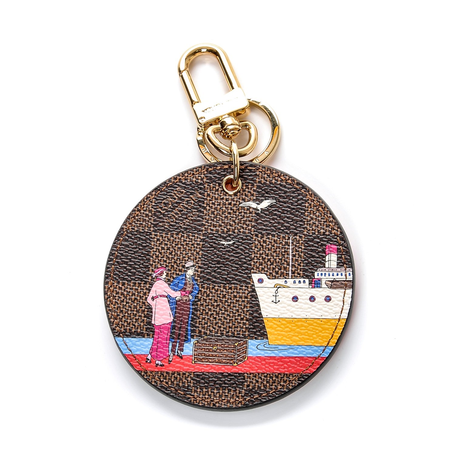 Louis Vuitton Damier Ebene 2016 Christmas Animation Bag Charm Key Ring 1 of 6