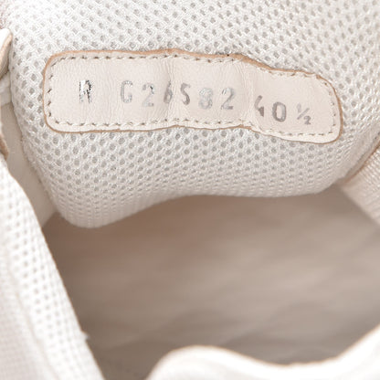 Chanel Suede Calfskin CC Sneakers 40.5 White Pink Green 8 of 9