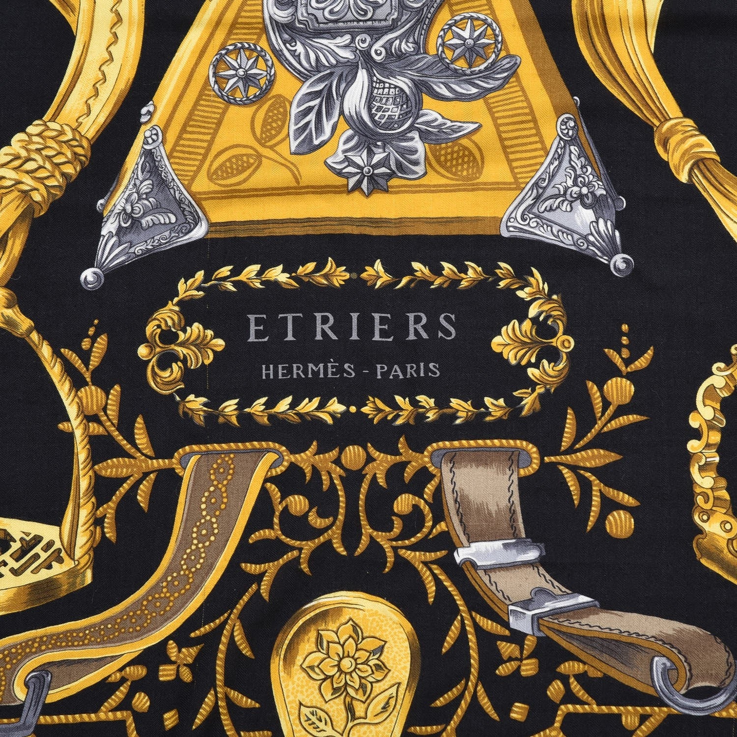 Hermes Cashmere Silk Etriers Shawl 140 5 of 11