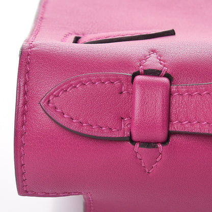 Hermes Swift Kelly Pochette Clutch Rose Pourpre 16 of 24