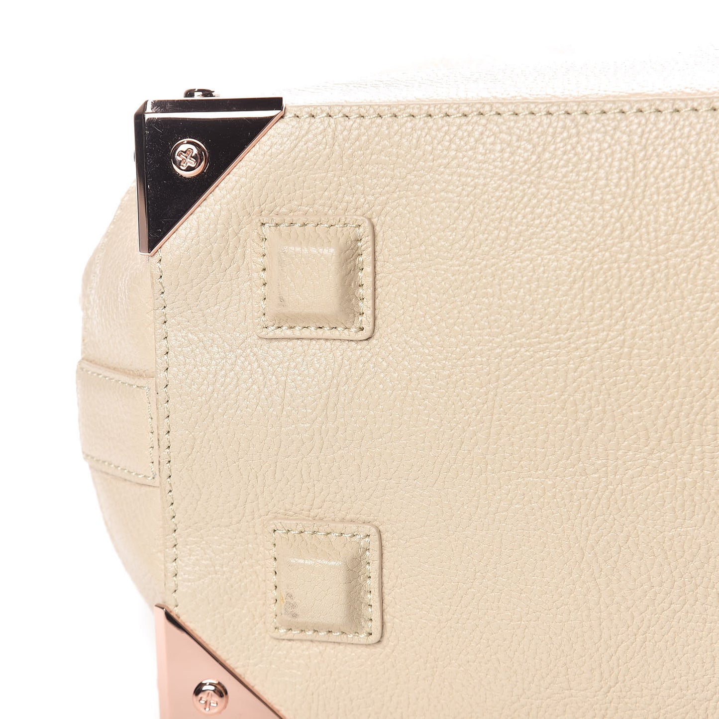 Pebbled Calfskin Large Emile Eggshell