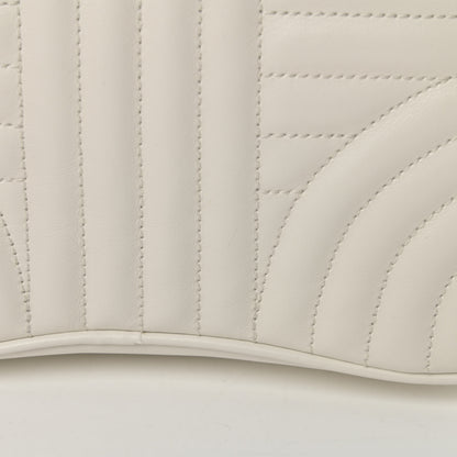 Prada Soft Calfskin Impunture Diagramme Dome Crossbody Bag White 11 of 12